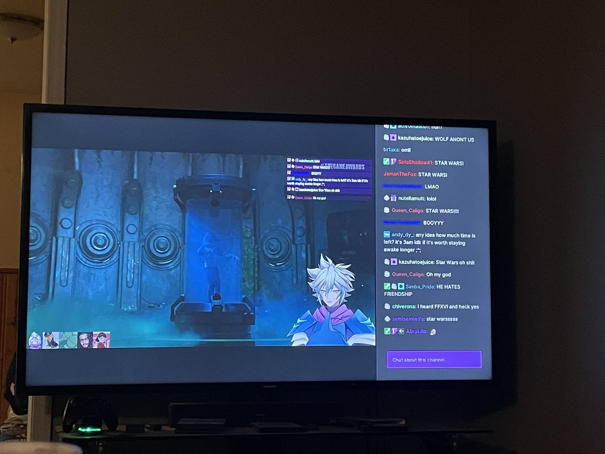 AngelHellHound's tweet photo. Can’t think of a better way to spend my night. Currently watching @CyYuVtuber stream the game awards on twitch, listening to my almost one year old Rottie pup Nakoa snore in his sleep and snuggling on the couch with my dad’s currently asleep 4 year old Rottie Jäger https://t.co/OyE9vQh18W