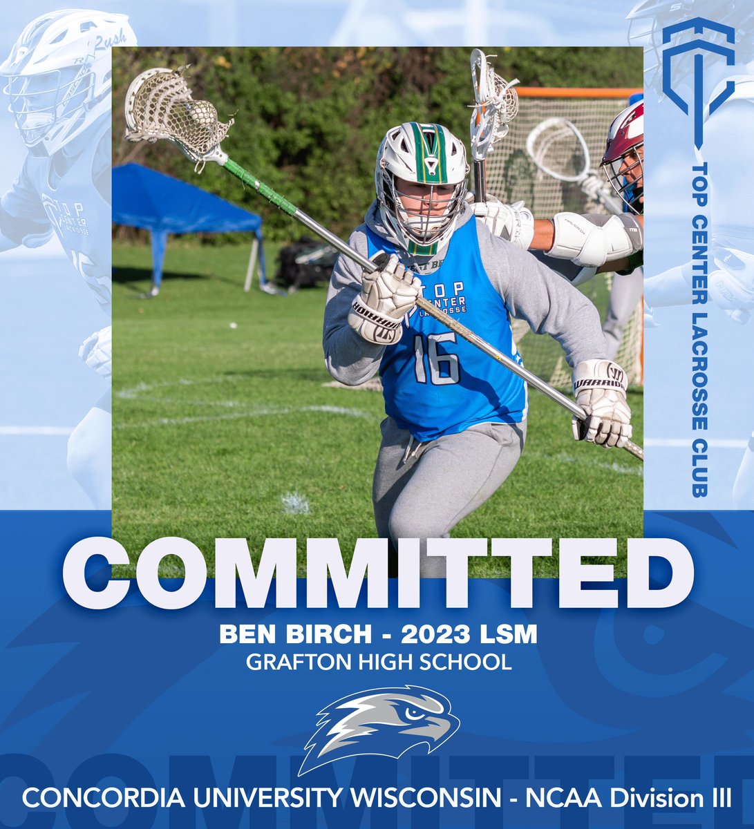 🚨 #commitmentalert 🚨

Congrats to 2023 LSM Ben Birch (<a href="/WestBendLax/">West Bend Rush Lacrosse</a>) who will attending Concordia University Wisconsin (<a href="/CUWMLax/">CUW Men's Lacrosse</a>) next fall to play both DIII football and lacrosse and study Secondary Education &amp; History!

#TCLX

<a href="/Wisconsinhighs1/">Wisconsinhighschoollax</a>