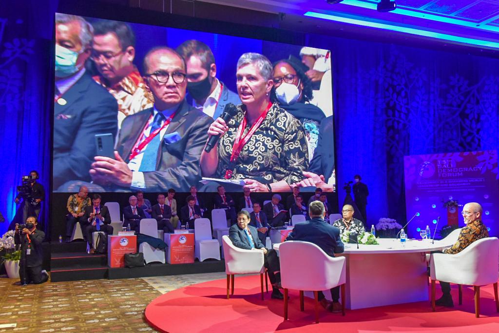 DubesAustralia's tweet photo. Great to come together with colleagues from across the 🌏 to share ideas & perspectives about tackling new global challenges. #BDF15 highlighted the importance of supporting democracy in a changing world. Congratulations 🇮🇩 @Menlu_RI on a successful forum. https://t.co/J1H6RQP4FL
