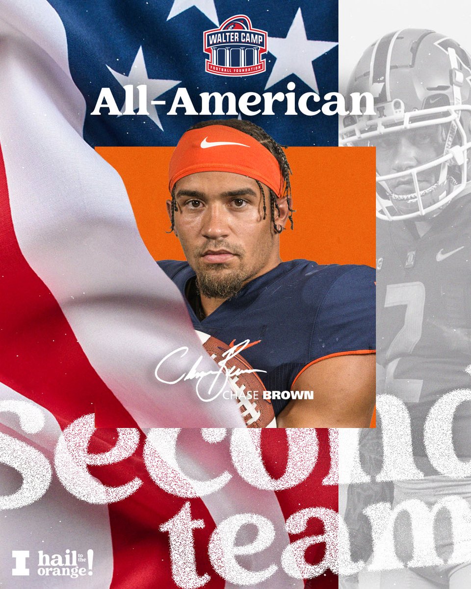 IlliniFootball's tweet image. 𝐖𝐚𝐥𝐭𝐞𝐫 𝐂𝐚𝐦𝐩 𝐅𝐨𝐨𝐭𝐛𝐚𝐥𝐥 𝐅𝐨𝐮𝐧𝐝𝐚𝐭𝐢𝐨𝐧 𝐀𝐥𝐥-𝐀𝐦𝐞𝐫𝐢𝐜𝐚 𝐓𝐞𝐚𝐦𝐬
First Team
@DevonWitherspo1 

Second Team 
@chasebrown____ 
@Johnny5Newton 

#Illini // #HTTO // #famILLy