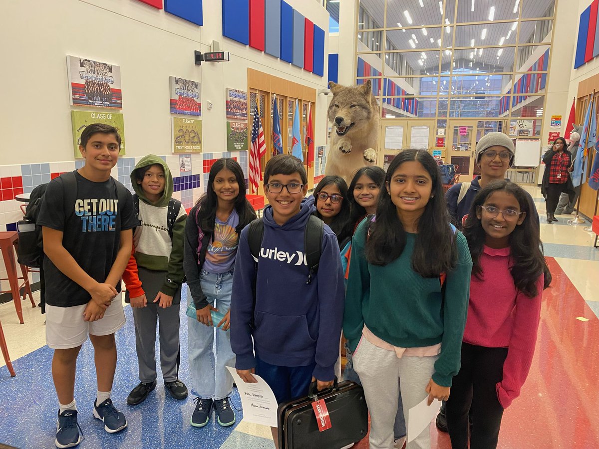 We had an amazing time at the Trent Spelling Bee with some of our amazing students! Our runner up was 8th grader, Anoushka and our winner was 6th grader, Rishi! Way to represent the Wolf Pack! <a href="/TrentMSFISD/">Trent Middle School</a>