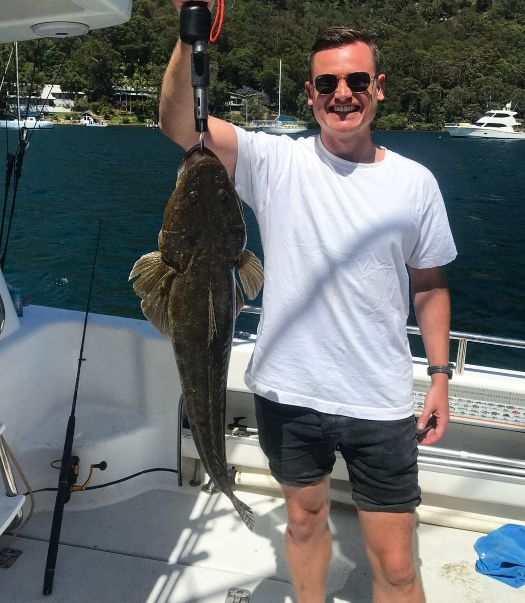 Graham0205's tweet photo. @off_map caught kissed released. 3.8 kilos of mother Flathead caught in Pittwater yesterday morning. https://t.co/sUmQC01nv8