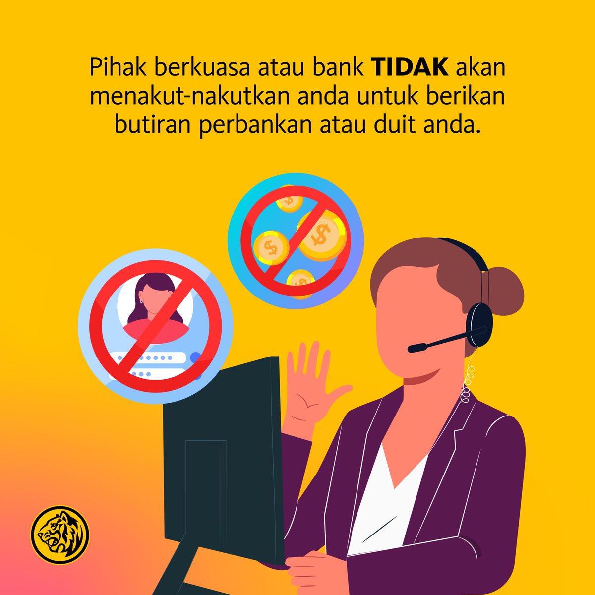 MyMaybank's tweet photo. Scammer akan menyamar sebagai pegawai LHDN, bank atau pelbagai lagi untuk mendapatkan butiran log masuk perbankan anda. Jika ada panggilan yg membuatkan anda berasa tertekan atau takut, ia mungkin scam!

Baca untaian ini untuk ketahui ciri-ciri #MacamYesMaybeNot https://t.co/smBlv6dK3T
