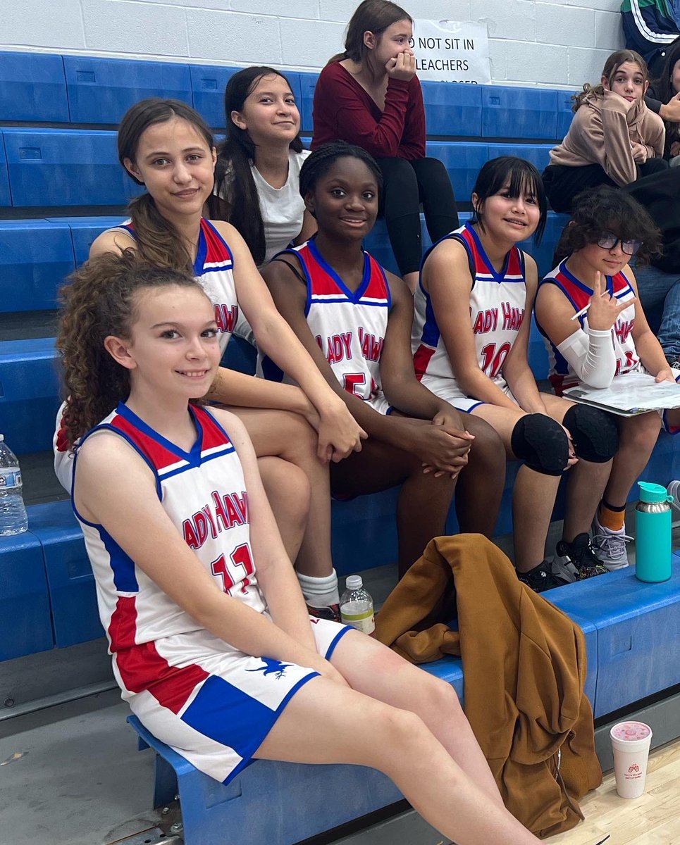 7th grade Lady Hawks worked so hard tonight against the Badgers. While they didn’t get the win their hard work and determination was off the charts!!! #HawkPride 💪🏀