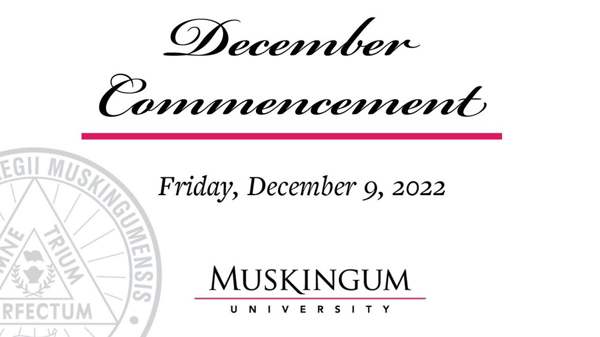 Orbit907News's tweet photo. Watch and listen to Muskingum University’s December Commencement Ceremony Friday, Dec. 9 at 3:30 p.m. on Orbit TV and WMCO. 🎓 https://t.co/lOuNxrovIR
#MuskieGrad22 #MuskingumGraduation #OrbitTV #WMCO #LongMagentaLine https://t.co/1vv0Avq66x