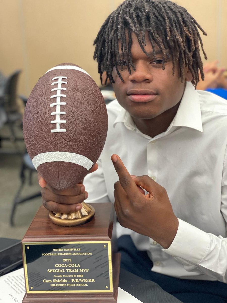 Hillwood Football (@hillwoodfb) on Twitter photo A big shout out to our guy Cameron Shields for earning the Metro Nashville Football Special Teams MVP!!! Let's GoOooOo Cam!!!!
<a href="/HillwoodFB/">Hillwood Football</a> <a href="/JamesLawsonFB/">Lawson Football</a> A big shout out to our guy Cameron Shields for earning the Metro Nashville Football Special Teams MVP!!! Let's GoOooOo Cam!!!!
<a href="/HillwoodFB/">Hillwood Football</a> <a href="/JamesLawsonFB/">Lawson Football</a>