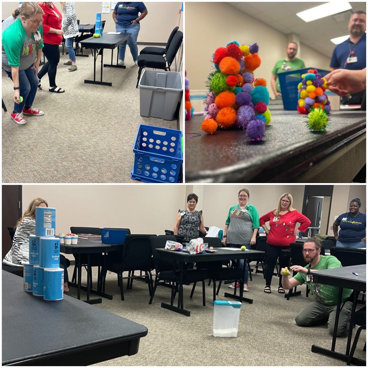 learnwithKV's tweet photo. We came, we played, we learned!!!Solid session by @MsHarris_MJH @TF_Garner showing us how to create low cost low prep experiences to make the Newton’s Laws content on STAAR more relatable. #specialistcollab #peer2peer #leader2leader https://t.co/GYtsd8xLOH