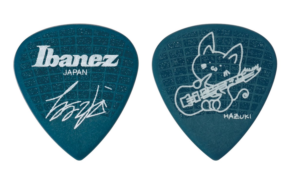 AikyokuOfficial's tweet photo. 【新製品案内】
Ibanezより葉月さんシグネチャー ギターピック"1000HZK"発売✨
こだわりの詰まった、扱いやすく&amp;ゆるふわデザインの逸品、ぜひお試しください🐱🤘

Amazon
https://t.co/MDR6S321gW
楽天
https://t.co/QpH5GSwnWN
Yahooショッピング
https://t.co/5jEwsNmLBO

#NEMOPHILA #葉月 #HAZUKI https://t.co/NIf8b7Eu6O