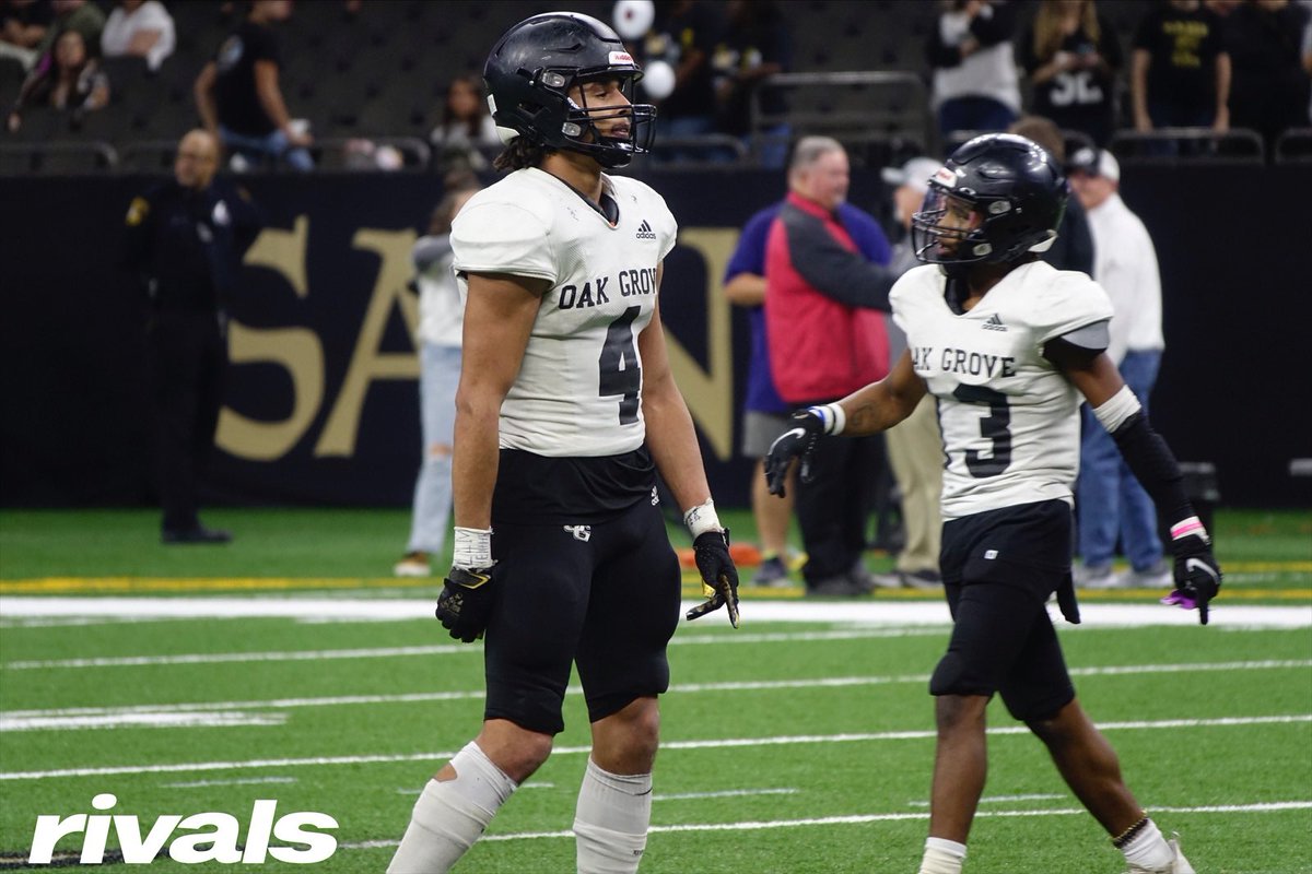 NickHarrisFWST's tweet photo. Oak Grove (La.) LB Kam Franklin went out on top in a big way to open the #LHSAAPrepClassic.

The Oklahoma State commit recorded 12 tackles, one fumble recovery and one crucial INT to help his Tigers secure a 17-0 win.

Special talent in the second level heading to Stillwater. https://t.co/KxdlcUyQhc