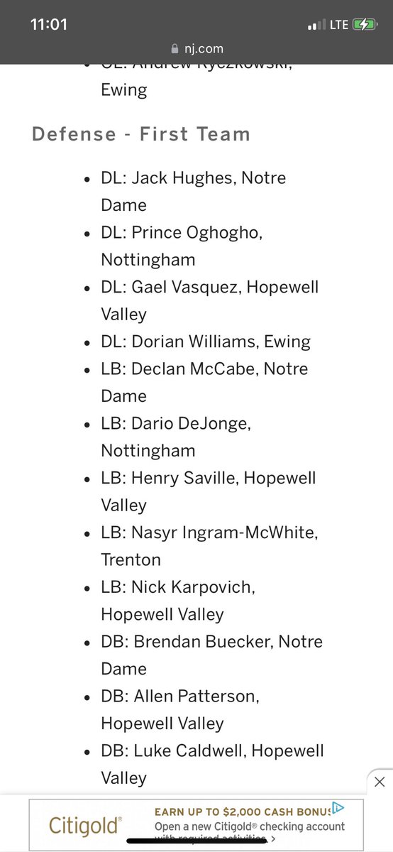 Honored to be named 1st team all conference this year!! <a href="/hs_mercer/">Mercer County HS Football Recruits</a>