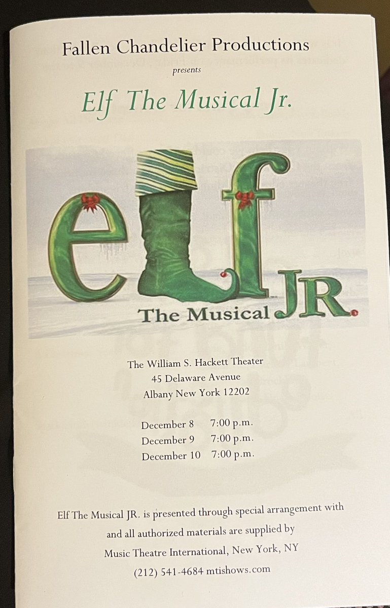 kga95aka's tweet photo. Opening Night of ELF was fabulous! Outstanding performance by our talented scholars! Congratulations, Ms. DelSignore. We appreciate your leadership and dedication to our young people. #allinforalbany @AHSFalconsNest @albanyschools https://t.co/f89VDCky5g