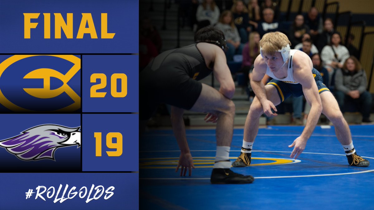 A huge, down-to-the-wire win for the Blugolds! Ninth-ranked <a href="/UWECWrestling/">Blugold Wrestling</a> takes the final match of the dual to earn a tiebreaker 20-19 victory over eighth-ranked UW-Whitewater! The Blugolds remain unbeaten in the WIAC with the win #RollGolds