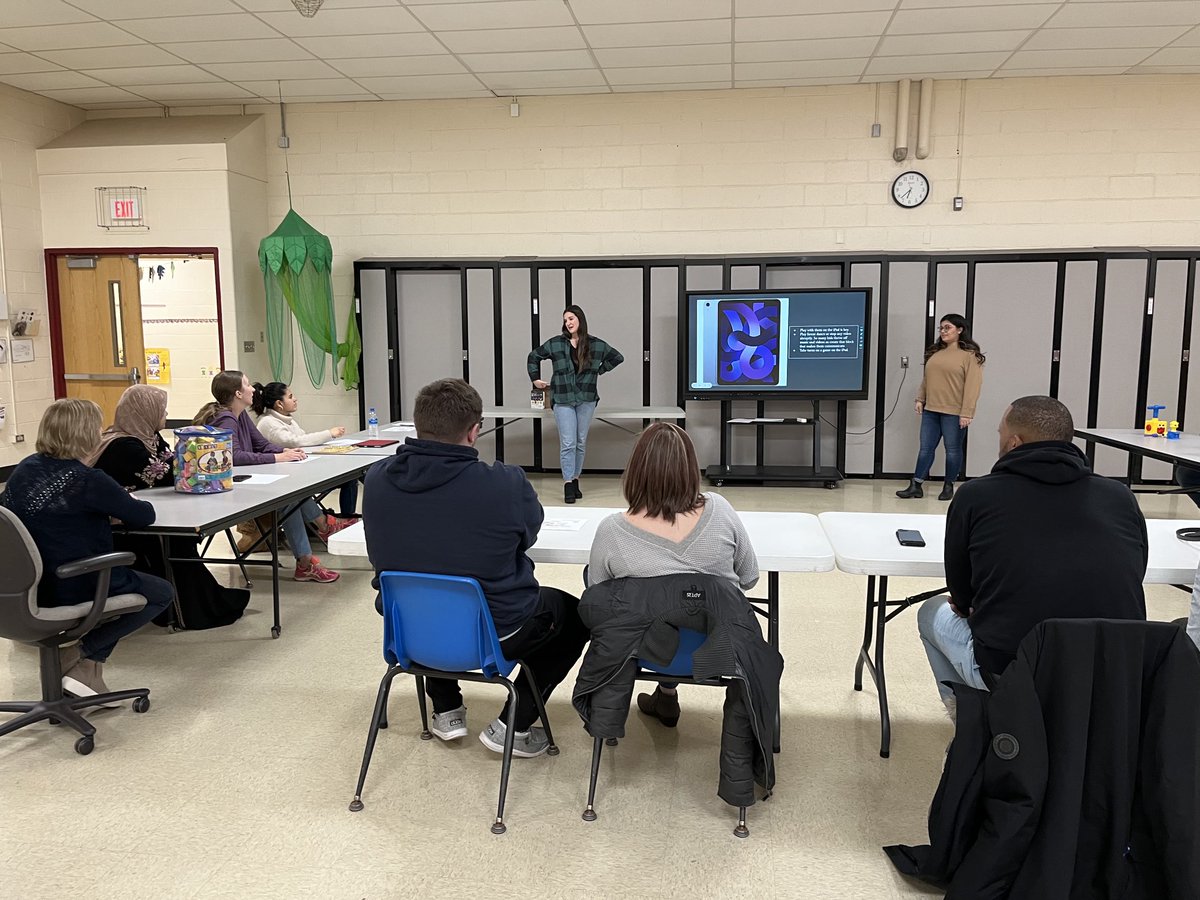 Player School (@playerschool) on Twitter photo Great job done by Kali Martin and Ranna Halim, the Player School Speech Pathologists. The ladies put on a presentation for parents to learn about language development through play! Interesting session! ❤️<a href="/PlayerSchool/">Player School</a> <a href="/ISD109/">Indian Springs 109</a> Great job done by Kali Martin and Ranna Halim, the Player School Speech Pathologists. The ladies put on a presentation for parents to learn about language development through play! Interesting session! ❤️<a href="/PlayerSchool/">Player School</a> <a href="/ISD109/">Indian Springs 109</a>