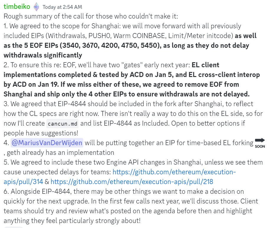 abcoathup.eth 🐡 🛡️🦇🔊 (@abcoathup) on Twitter photo .<a href="/TimBeiko/">timbeiko.eth</a>'s summary in Eth R&D Discord of #AllCoreDevs call .<a href="/TimBeiko/">timbeiko.eth</a>'s summary in Eth R&D Discord of #AllCoreDevs call