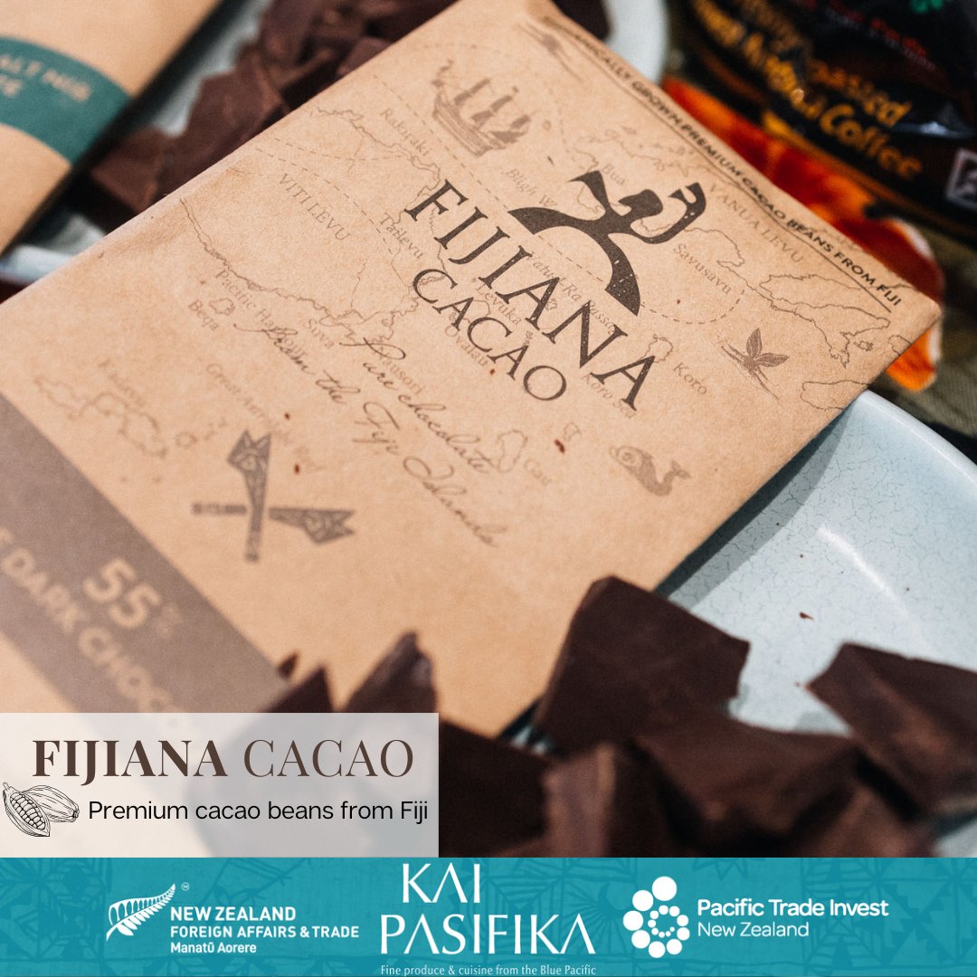 pti_nz's tweet photo. FIJIANA CACAO featured at Kai Pasifika comes highly recommended by New Zealand Chefs!
Fijiana Cacao produces several distinct product lines, including an interesting cacao curry mix powder for the Japanese market. Website: https://t.co/GiBxOwwqgB
#PacificTradeInvest #PTINZ https://t.co/lkUeOFQ4Tt