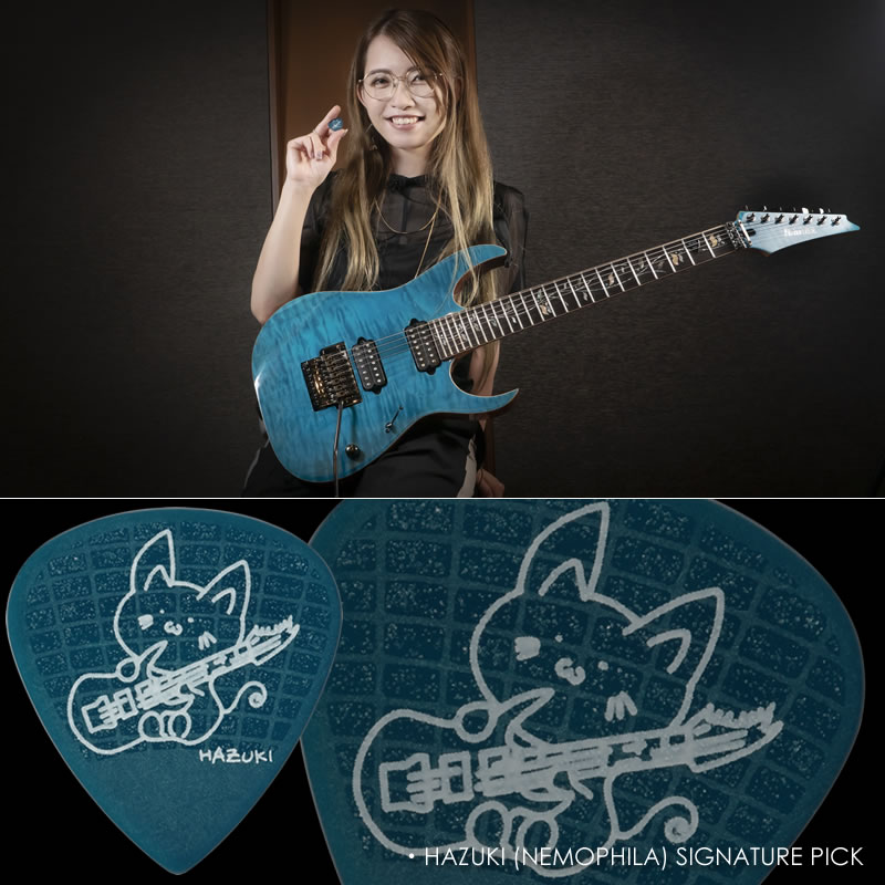 ikeberevole's tweet photo. ／
 🆕 NEMOPHILA HAZUKI ���ック出た！！！
＼

#Ibanez より、NEMOPHILA（ネモフィラ）のギタリスト、 #HAZUKI のシグネチャー･ピックが登場！

☑ https://t.co/LONj58zYz7 https://t.co/t3vgOQbvL4