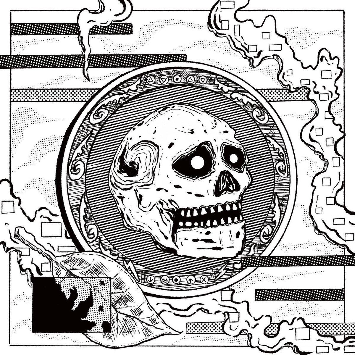 RyanAdcroft's tweet photo. Weekly doodle 💀⚡️🍃 https://t.co/CHYGQFHnH4