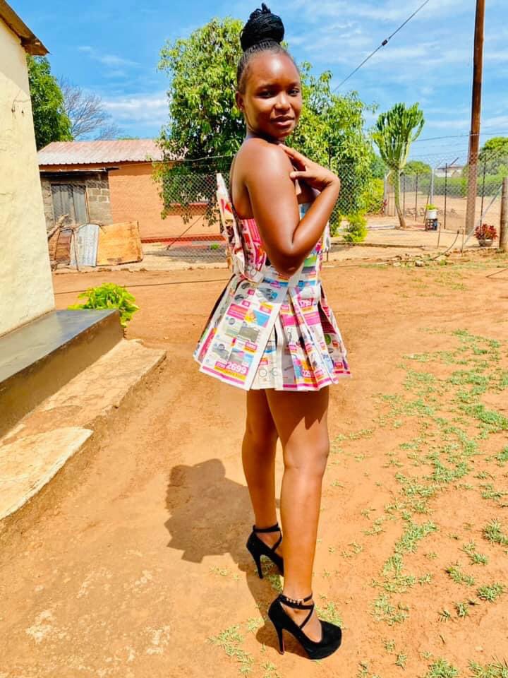 Ndi_Muvenda_'s tweet photo. Handmade newspapers dress 🔥❤️❤️ https://t.co/taVflWVWQO