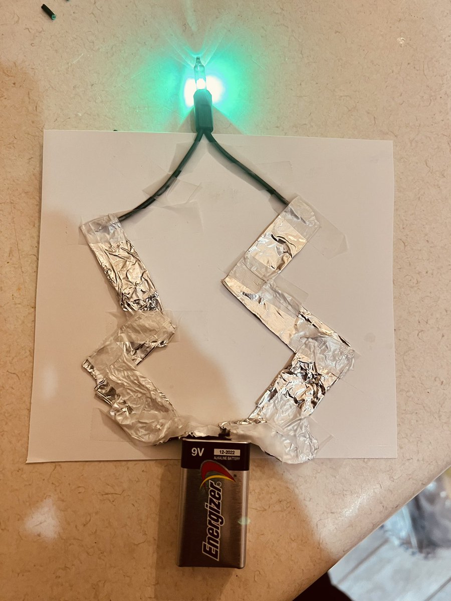 Let your kids cut your Christmas lights apart to create a cool circuit!