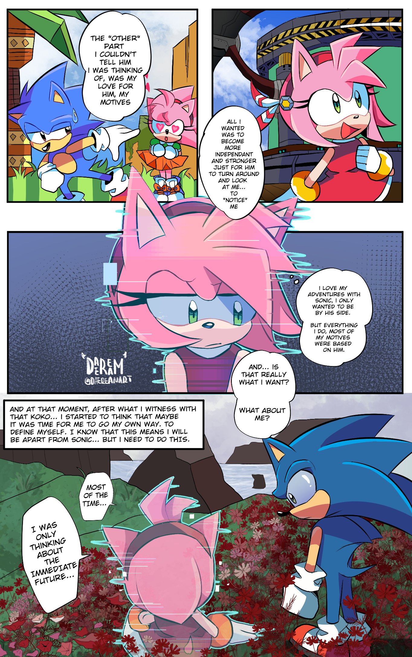 Daeream on X: First Part of my Sonamy Comic, 2k Special! There a