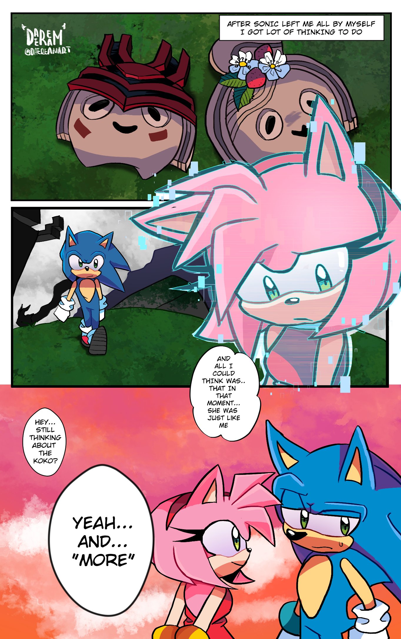 Daeream on X: First Part of my Sonamy Comic, 2k Special! There a