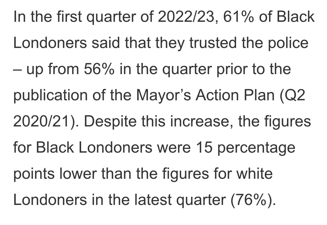 BameFor's tweet image. So @MOPACLdn and @MayorofLondon Race Action Pan reports below. Are we to believe that during a period when Sarah Everard was murdered, Bibi and Nichole were desecrated, Charing Cross WA groups exposed and Chris Kaba was shot, that trust in the Met went up?  Totally incredulous?