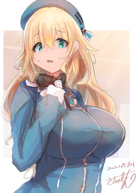 #今年も残りわずかなので今年一番伸びた絵を貼るじじ先生に捕捉されたぱんぱかおねいさん 