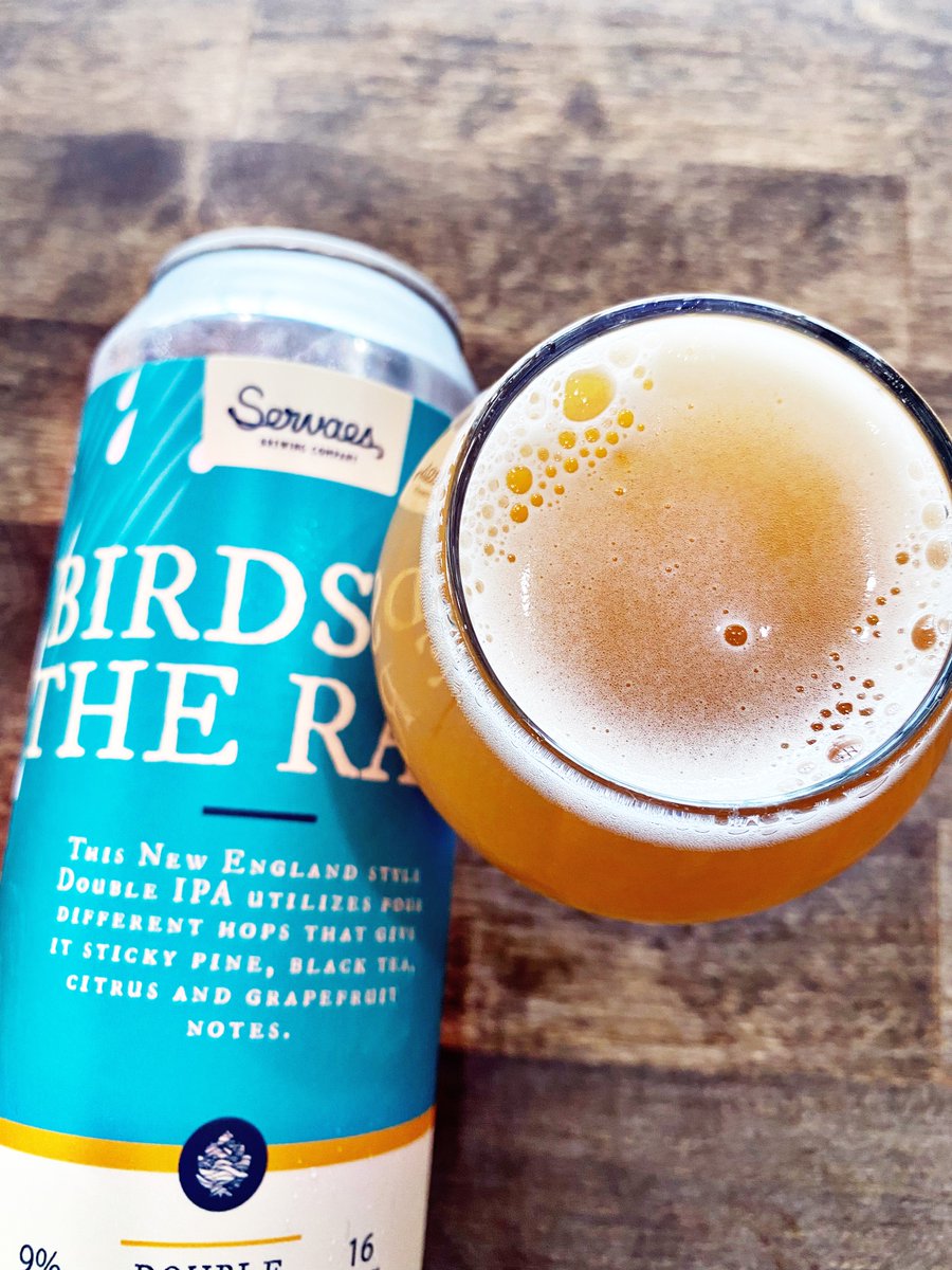 ServaesBrewCo's tweet photo. Birds in the Rain returns FRIDAY on tap and in 4-packs! 🐦🌧 This 9% double New England IPA utilizes four hops that give it sticky pine, black tea, citrus and grapefruit notes! #brewedbyagirl #craftbeer #kcbeer #shawneeks #shawneekansas #jocobeer https://t.co/2rJs36tVYw
