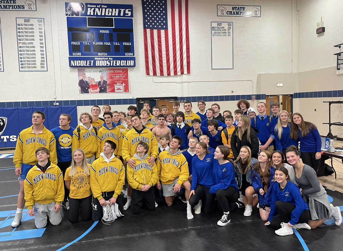 Nicolet Quad Results from tonight

Pewaukee:  65-9
Homestead: 54-19
Nicolet:  58-14 

Katzfey, Whipple, Mazer, &amp; Stromberg all still undefeated.  

Team is 9-1 in dual meets and heading to Green Bay tomorrow!  Hard Working Crew!  #BuildingOnTradition