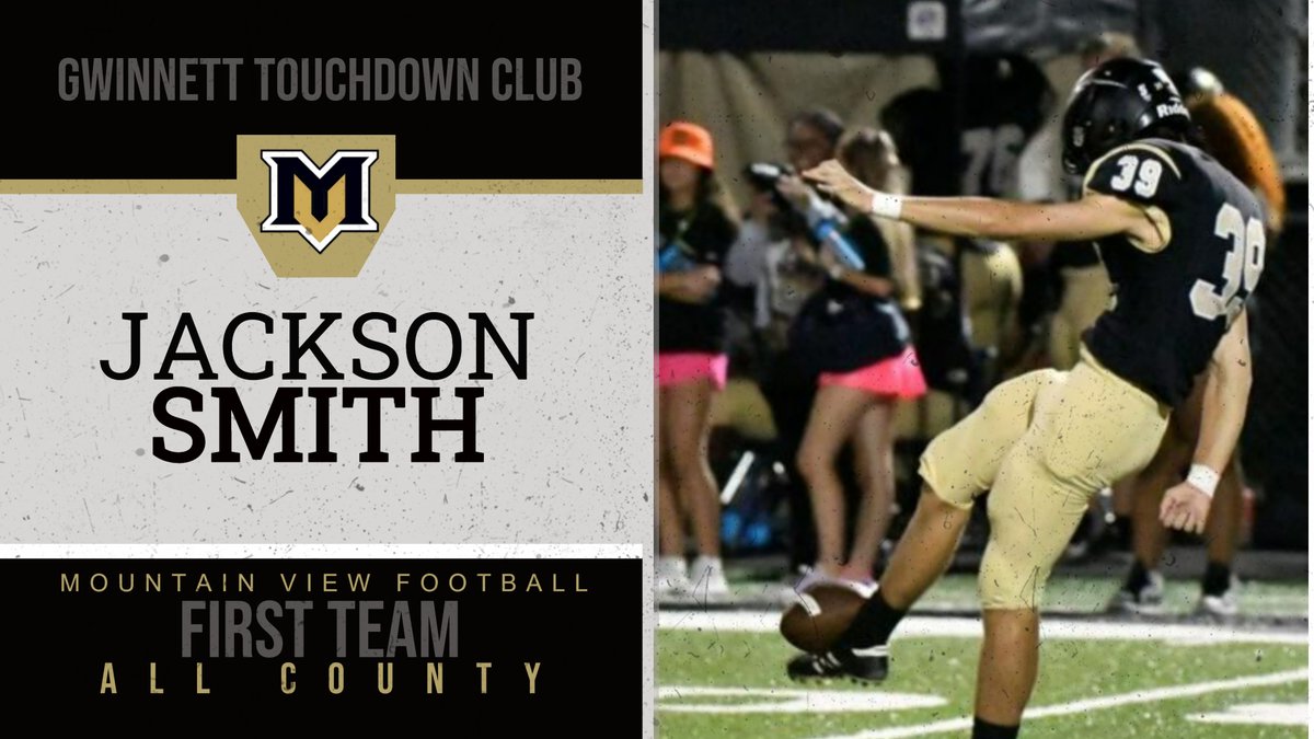 Mountain View Bears Football (@mvfootballbears) on Twitter photo Congratulations to Our <a href="/Gwinnetttdclub/">TDClubofGwinnett</a> FIRST Team Punter, Jackson Smith! <a href="/jacksons2023/">Jackson Smith</a> Congratulations to Our <a href="/Gwinnetttdclub/">TDClubofGwinnett</a> FIRST Team Punter, Jackson Smith! <a href="/jacksons2023/">Jackson Smith</a>