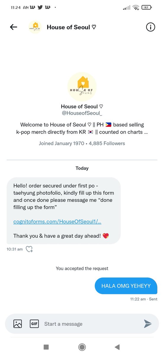 Piang_20's tweet photo. GOOD MORNING SIGURO SAKIN THANKYOU @HouseofSeoul_ 🫶🫶 https://t.co/P1hhqynvjA