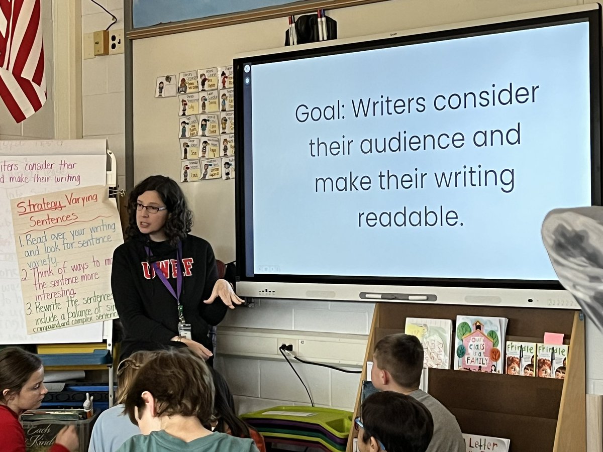 Unit goals and shared writing are the focus during immersion week at <a href="/HillcrestSDW/">Hillcrest School</a> #SDWwrites❤️✏️