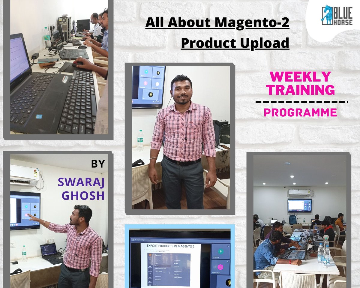BlueHorse_sw's tweet image. On the 01st of December, we had a wonderful session with our #Software_Developer on the topic "All about Magento-2 Product Upload" by Swaraj Ghosh
#bluehorse #session #softwaredeveloper #progressive #webapp #magento #learning #shaping #personality #swarajghosh #training