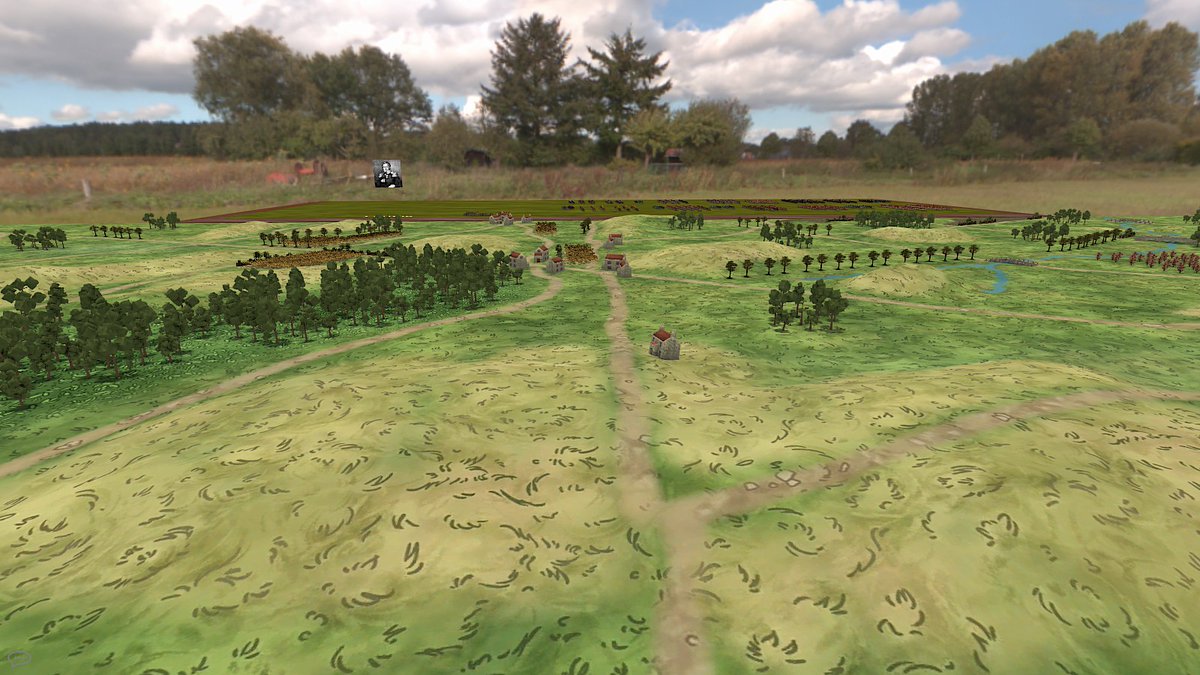 TheGascon's tweet image. Capt. Siborne's Large Model is, give or take 24' x 18'. This @TabletopSim Quatre Bras mod is roughly the same size with the figures in the same scale. Madness.  Brilliant madness.