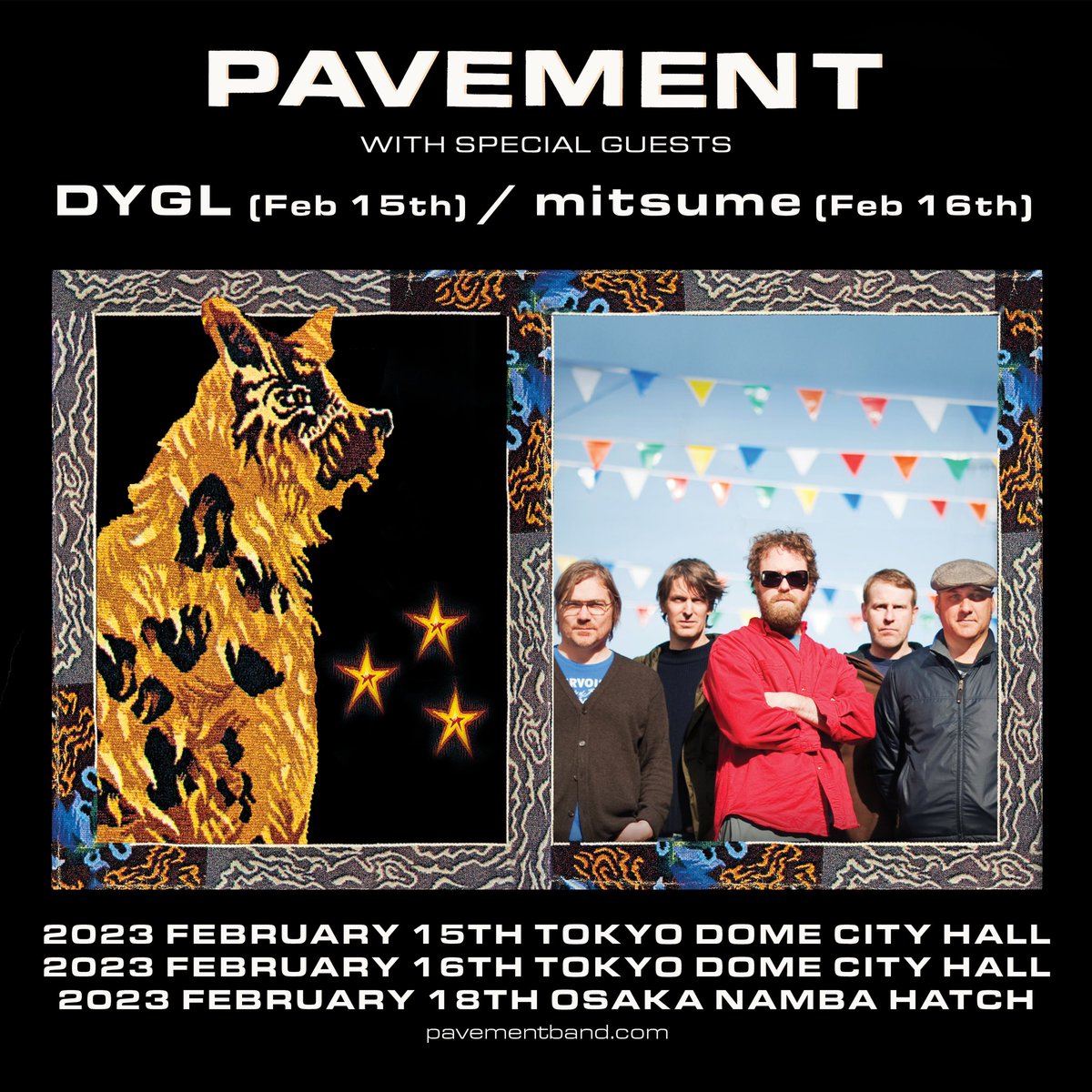 pavement_band's tweet photo. Japan 🇯🇵 support announcement! 🚨🚨🚨 https://t.co/CV99ZARtZ2