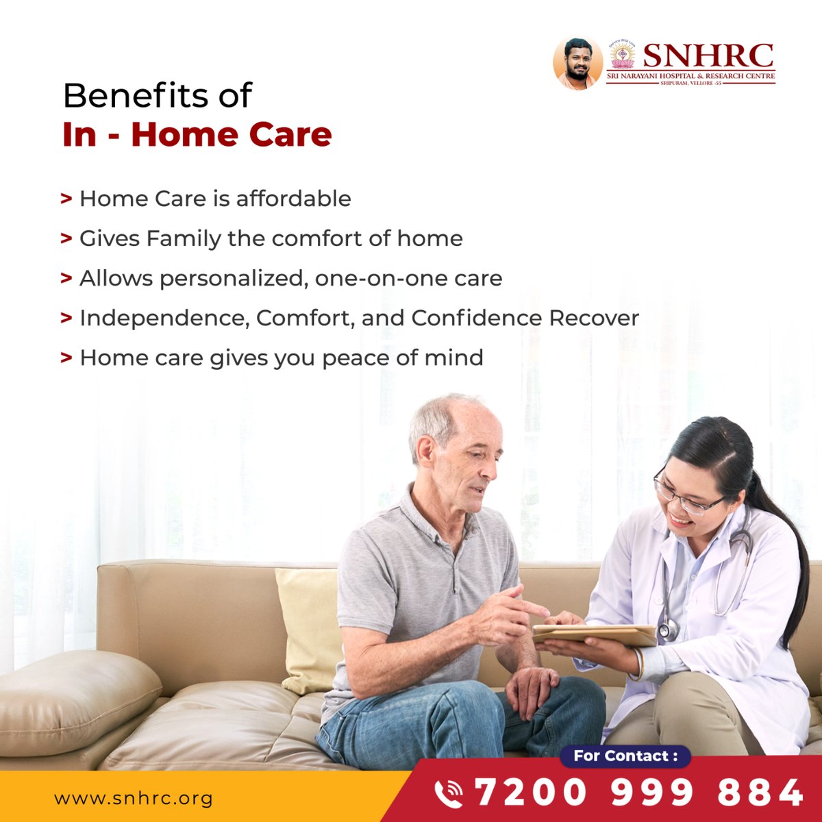 snhrc_vellore's tweet photo. Benefits of In - Home Care
#homecareΒ #homecareservice #vellorehomecareservices #homehealthcare #homehealthcareservice #snhrc #srinarayanihospital #narayanihospital #vellorehospital #Narayanivellore #Vellorenarayani https://t.co/0xmYMrA5AH