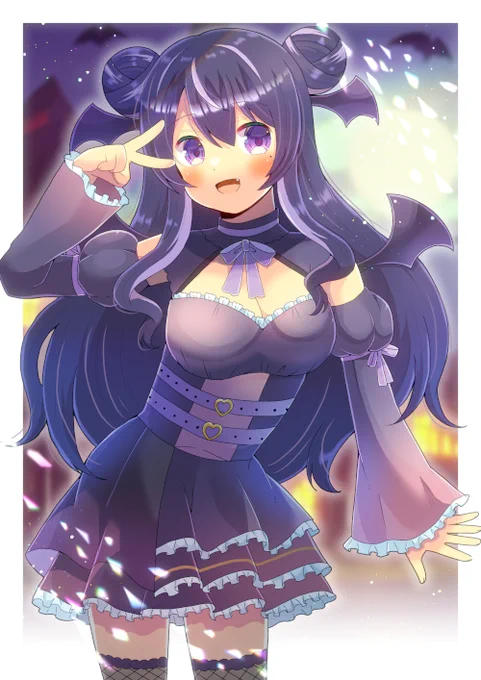 VtuberのViolunaさんを描かせて頂きました!リクエスト有難うございます #Vtuber #ViolunaArt #Skeb #Commission 