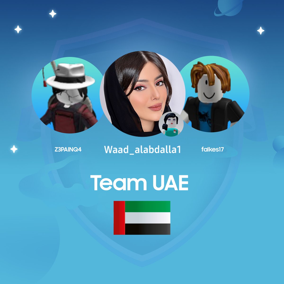 SamsungGulf's tweet photo. The final teams are picked! Check out who will be representing your country at Space Cup Tournament on Space Tycoon. Join the live stream on Samsung Gulf YouTube on December 9th and 10th at 6pm UAE time for the chance to win Roblox prizes!
#Samsung #SpaceCup #SpaceTycoon #Roblox
