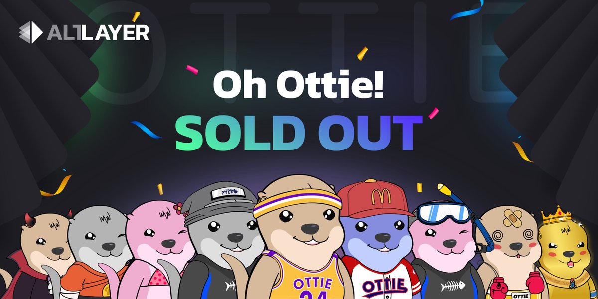 alt_layer's tweet photo. 🦦🦦🦦🦦🦦🦦🦦🦦🦦🦦🦦🦦🦦🦦🦦🦦🦦🦦
   SOLD OUT in 1Min 40Seconds
🥳🥳🥳🥳🥳🥳🥳🥳🥳🥳🥳🥳🥳🥳🥳🥳🥳

ALTERS, you’re the ABSOLUTE BEST! 

Were you one of the lucky ones? 
Leave an “I 💜 #OhOttie” in the comments below 👇

#NFT #Mint @opensea https://t.co/15E4oIl0z8