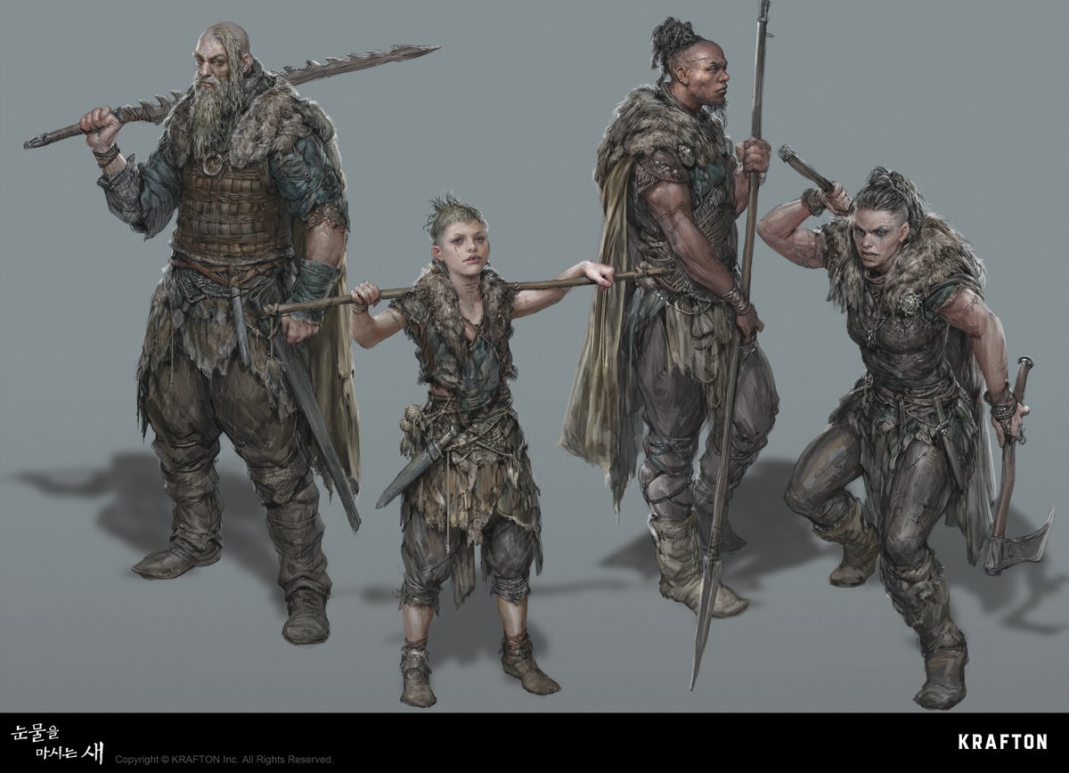 UNANNOUNCED PROJECT : 발케네 지역주민 

© 2022 KRAFTON, Inc. "The Bird That Drinks Tears" by Yeongdo Lee, Published by The Golden Bough