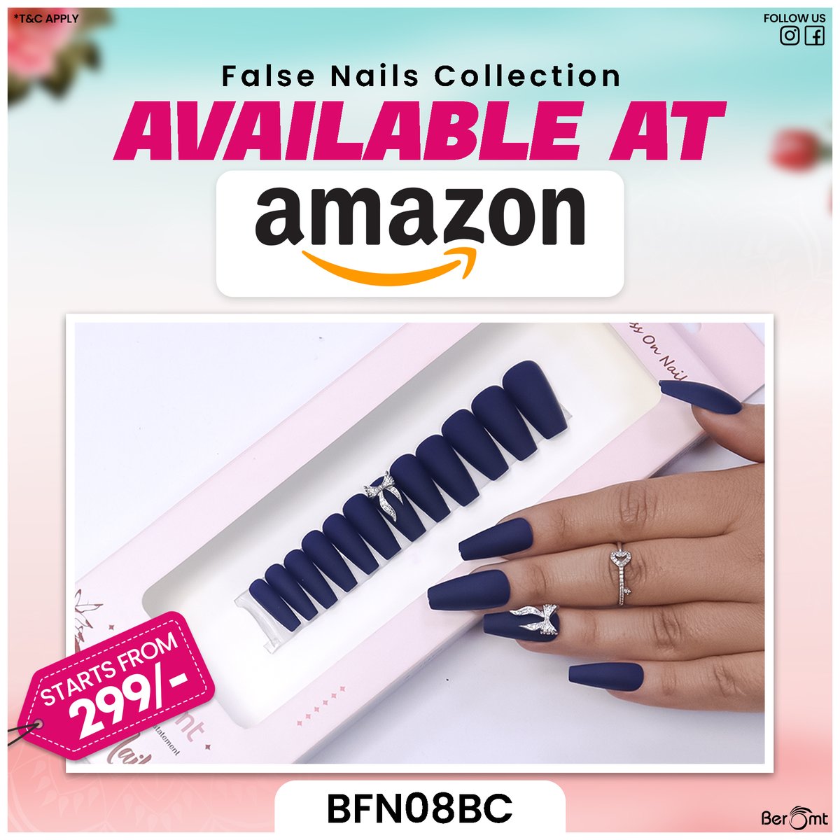 beromtcosmetic's tweet photo. 🤩We are now available at Amazon.
Luxury False nails! Trendy False Nails Available!
shop now https://t.co/OJKgXaU2dh
or
WhatsApp us on 8888111666
#beromt #beromtcosmetics #falsenails #falsenailsforsale #amazon #frenchtips #fakenailswedding https://t.co/KmRizzKojN