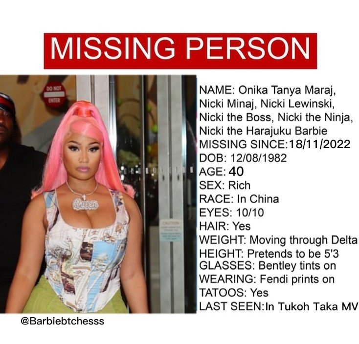 Barbiebtchsss's tweet photo. I edited a new one😩😭 i hope she coming back soon😢❤️ https://t.co/mayFfWG7W5