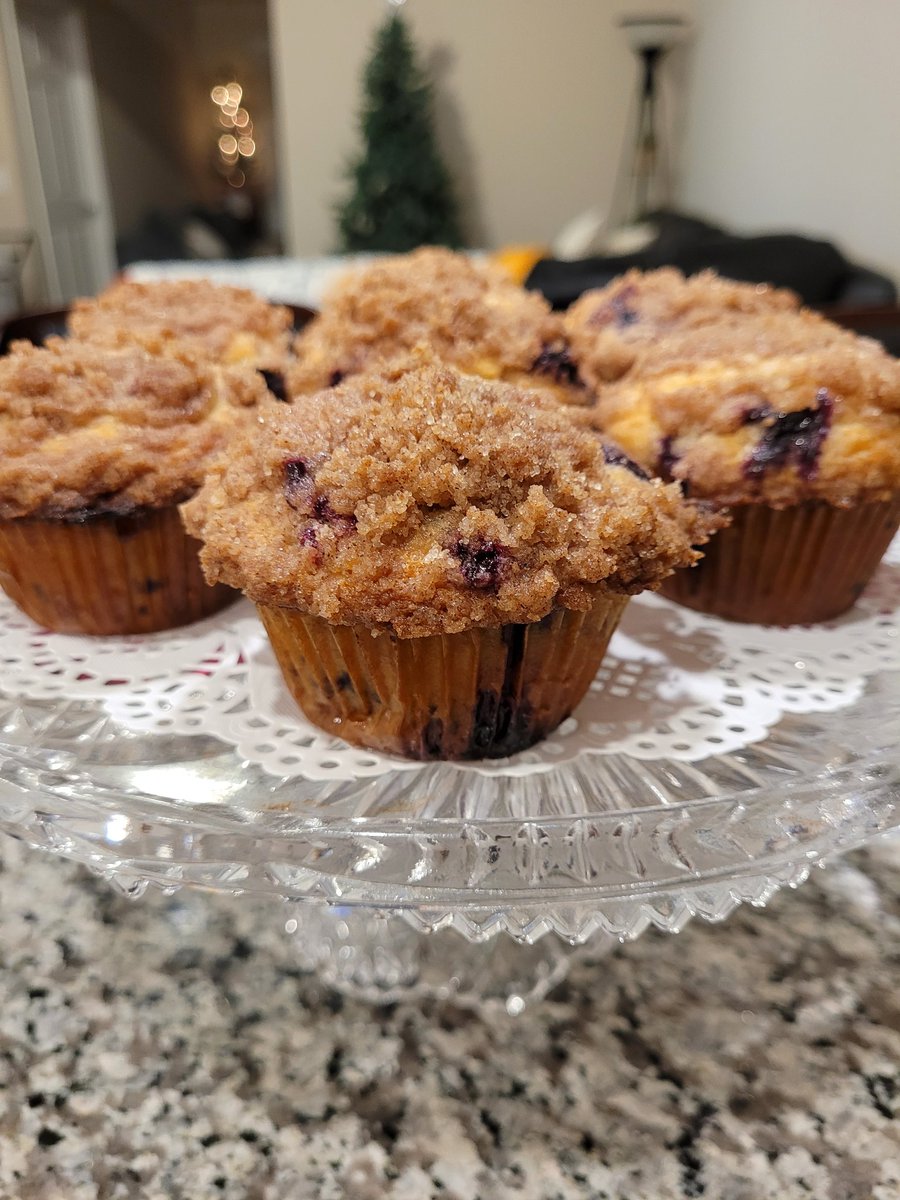 Fresh blueberry muffins. #HolidayBaking #Grandson #TheJoyOfBaking #HomeCooking
