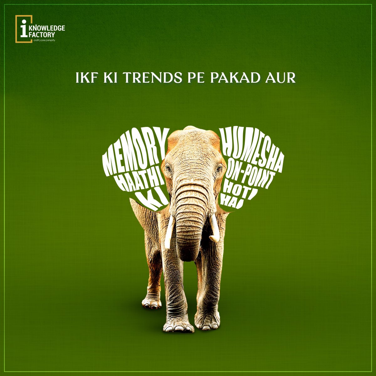 The key to your digital success lies in leveraging the current trends and conversational currents. At IKF, we keep track of the latest happenings and create on-the-beat content to elevate your presence.

#digitalart #minimalism #minimalist #cheetah #fastandfurious #success