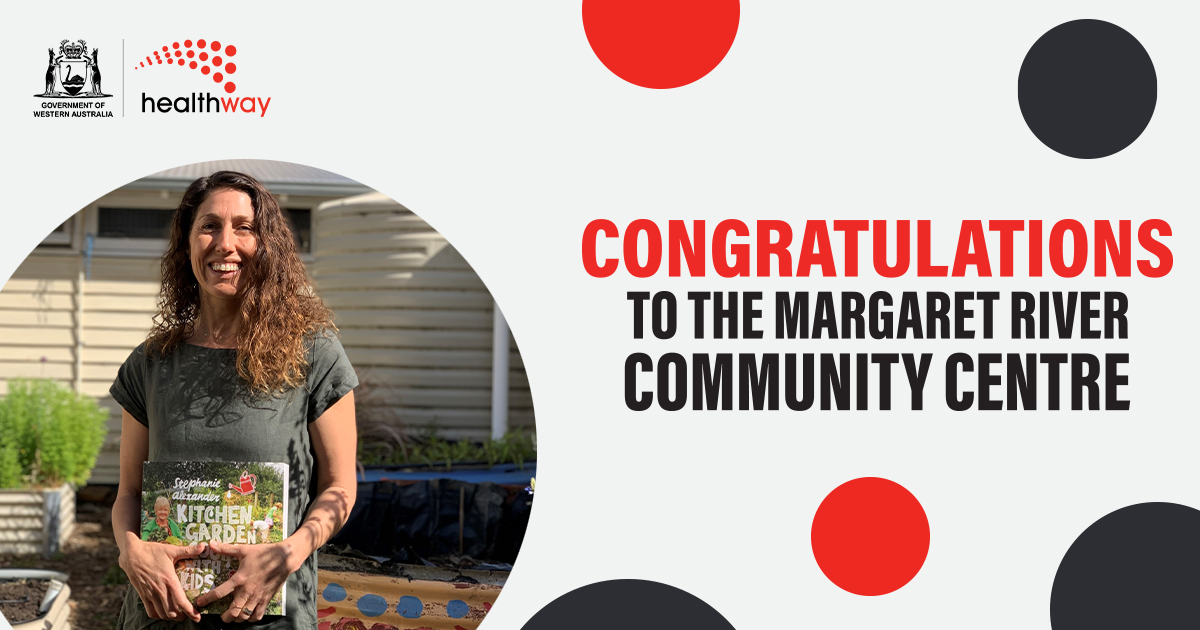 Congratulations to the Margaret River Community Centre which has received Healthway funding to pilot a nutrition education program called ‘Local Eats’. 
Read more: bit.ly/mediastatements
Watch: fb.watch/hismKNVVQG/
#creatingahealtheirWA #HealthwayWA #nutrition #healthyeating
