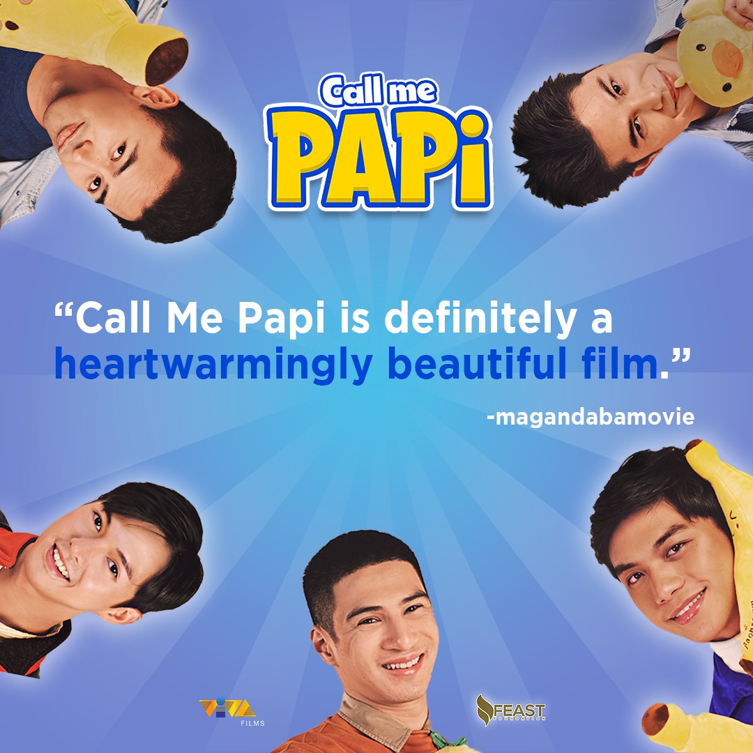 VIVA_Films's tweet photo. HEARTWARMINGLY BEAUTIFUL! Ang pelikula na Call Me Papi ay higit na inuman lang dahil mas lalo mong mamahalin ang mga TROPA sa buhay mo! Kaya TARA NA SA SINEHAN PAPI! NOW SHOWING IN CINEMAS NATIONWIDE #CallMePapi https://t.co/YeIUeceYik