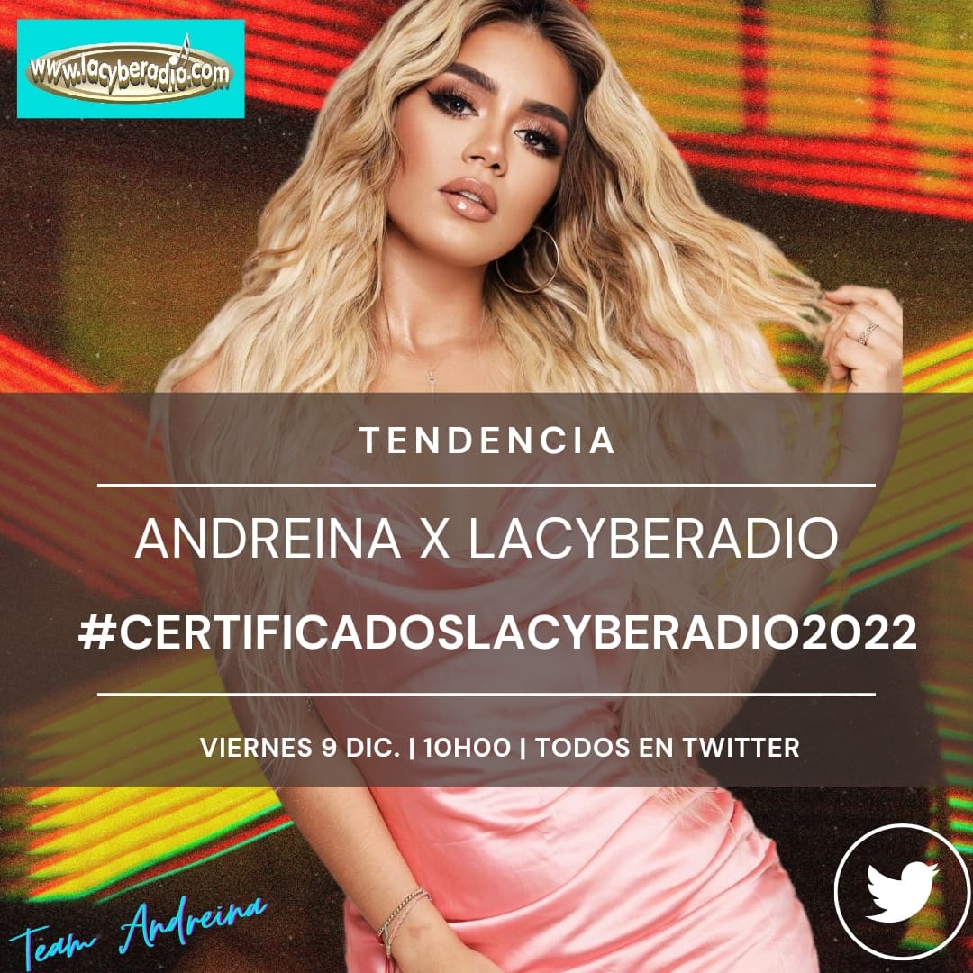 ClanAndreina's tweet photo. A las q aman esta red social, mañana es su turno de lucirse #Twitteras 

Mañana tenemos una cita, q Ecuador sepa lo q es hacer a una artista tendencia, aunq nuestra princesa es tendencia naturalmente siempre, pero mañana nos toca a nosotras #TeamAndreina 

ANDREINA X LACYBERADIO https://t.co/mdm5GOP42e