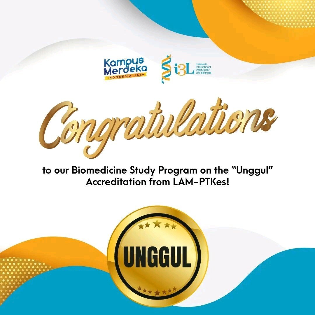 arli_ap's tweet photo. Selamat kepada program studi #biomedice #i3L atas keberhasilannya menggapai akreditasi 'UNGGUL' dari LAMPTKES! 👏👏👏 #indonesia #indonesianlanguage #indonesian https://t.co/n4bCkIyVD2