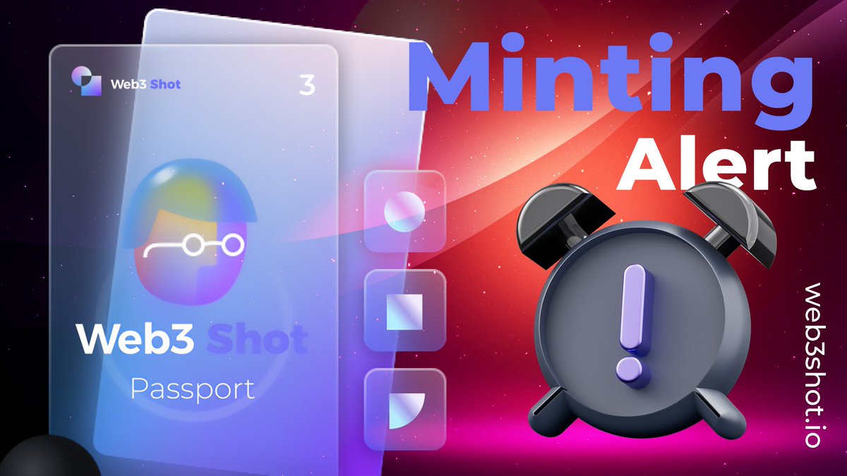 Web3_Shot's tweet image. 🔥🔥WEB3SHOT MINTING ALERT 🔥🔥

The much anticipated #WebShot Passport Mint, your universal identification for #Web3 adventures, begins on December 15, 2022, at 06:00 UTC 🎉🎉

Set your clocks and head to Webshot.io/passport and be part of this momentous event!