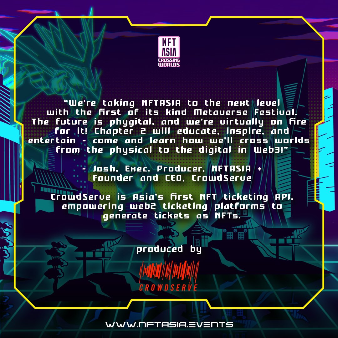 NFTASIA_events's tweet photo. Since the our soft launch in Miami, to Chapter 1 in Singapore. We’ve been pushing the boundaries of phygital web3 experiences - @JoshyBravo_ (20RTs and he’ll post a video doing a cringey TikTok dance 🔥) https://t.co/EcIT3D1aZQ